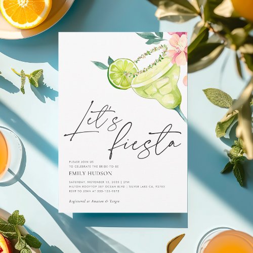 Margarita Mexican Fiesta Bridal Shower Invitation