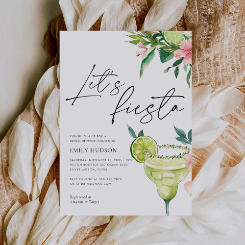 Margarita Mexican Fiesta Bridal Shower Invitation