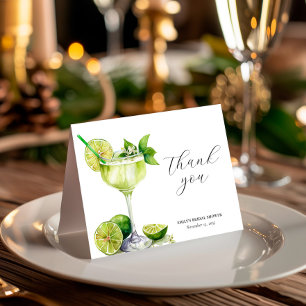 Margarita Mexican Fiesta Bridal Shower Letterpress Thank You Card