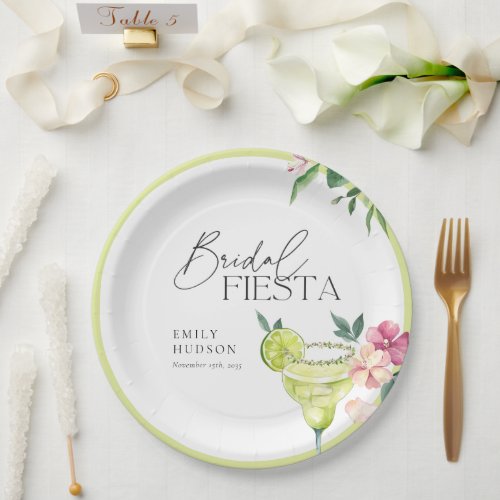 Margarita Mexican Fiesta Bridal Shower Paper Plates