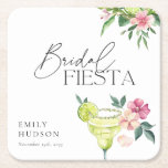 Margarita Mexican Fiesta Bridal Shower Square Paper Coaster<br><div class="desc">Margarita Mexican Fiesta Bridal Shower Square Paper Coaster</div>