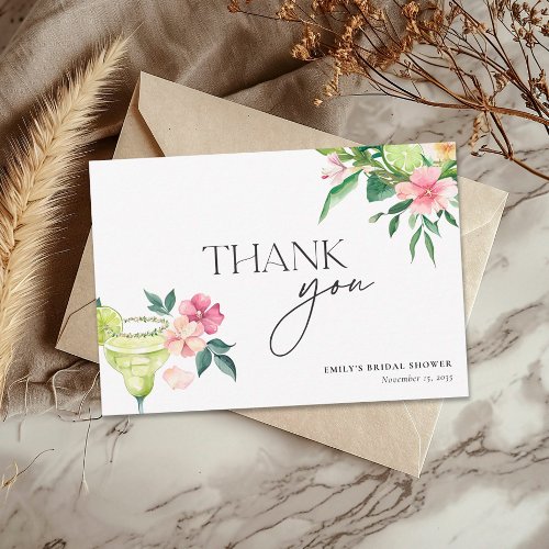 Margarita Mexican Fiesta Bridal Shower Thank You Card