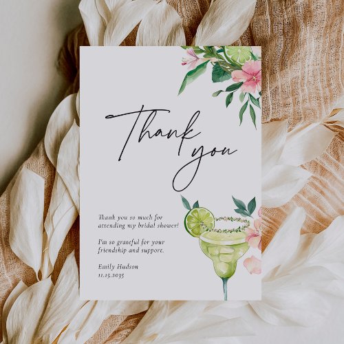 Margarita Mexican Fiesta Bridal Shower Thank You Card