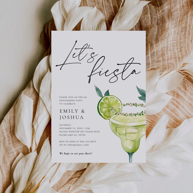 Margarita Mexican Fiesta Engagement Party Invitation (Creator Uploaded)