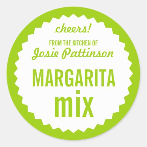 Margarita Mix Bottle Label Template