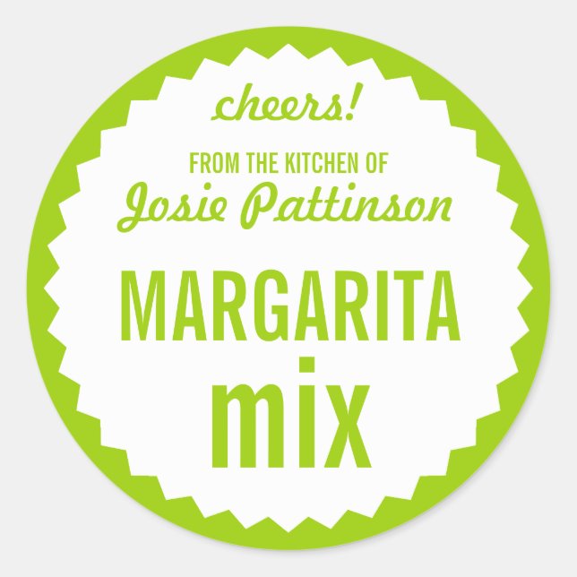 Margarita Mix Bottle Label Template (Front)