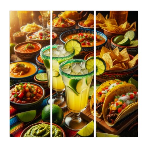 Margarita mix drink triptych