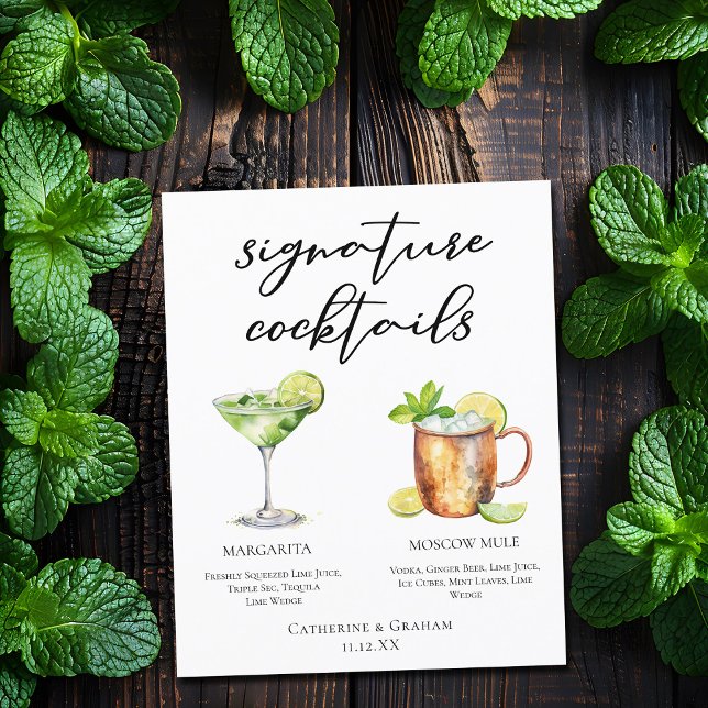 Margarita Moscow Mule Signature Cocktails Menu (Creator Uploaded)