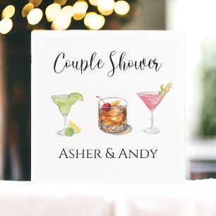 Margarita Old Fashioned Cosmo Bridal Couples Napkins