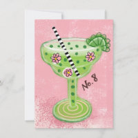 Margarita On Pink Greeting Card