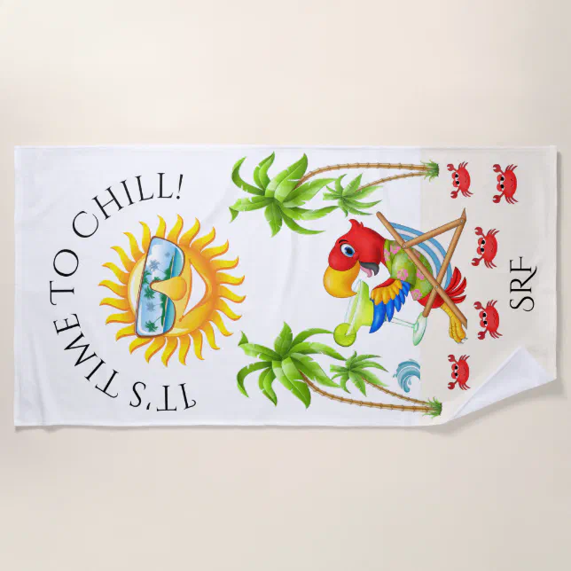 Margarita Parrot Beach Towel Zazzle