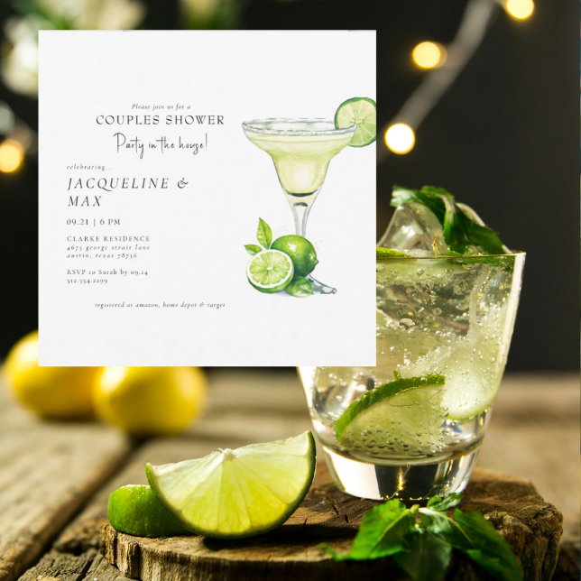 Margarita Party Couples Square Wedding Shower (Creator Uploaded)