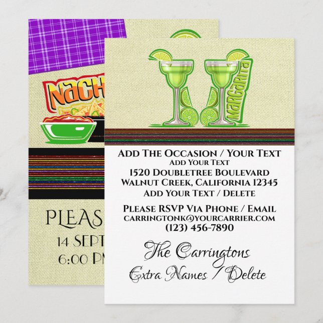 Margarita Party - See Reverse - Invitation (Front/Back)
