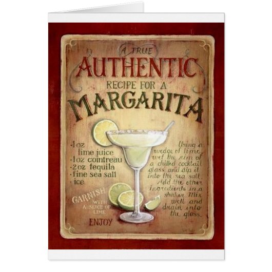 margarita recipe cards (Front)