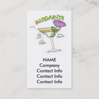 MARGARITA RECIPE COCKTAIL ART BUSINESS CARD