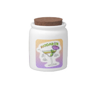 MARGARITA RECIPE COCKTAIL ART CANDY JAR