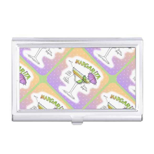MARGARITA RECIPE COCKTAIL ART CASE FOR BUSINESS CARDS (Front)