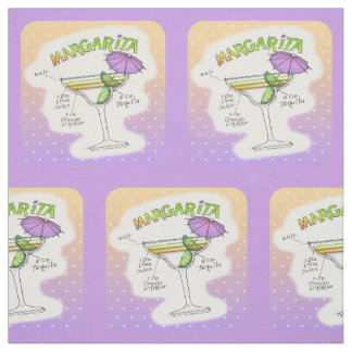 MARGARITA RECIPE COCKTAIL ART FABRIC