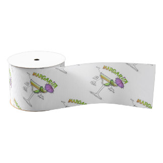 MARGARITA RECIPE COCKTAIL ART GROSGRAIN RIBBON