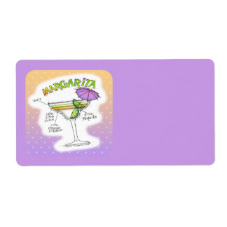 MARGARITA RECIPE COCKTAIL ART LABEL