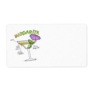 MARGARITA RECIPE COCKTAIL ART LABEL