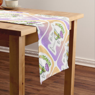 MARGARITA RECIPE COCKTAIL ART SHORT TABLE RUNNER