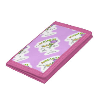 MARGARITA RECIPE COCKTAIL ART TRIFOLD WALLET