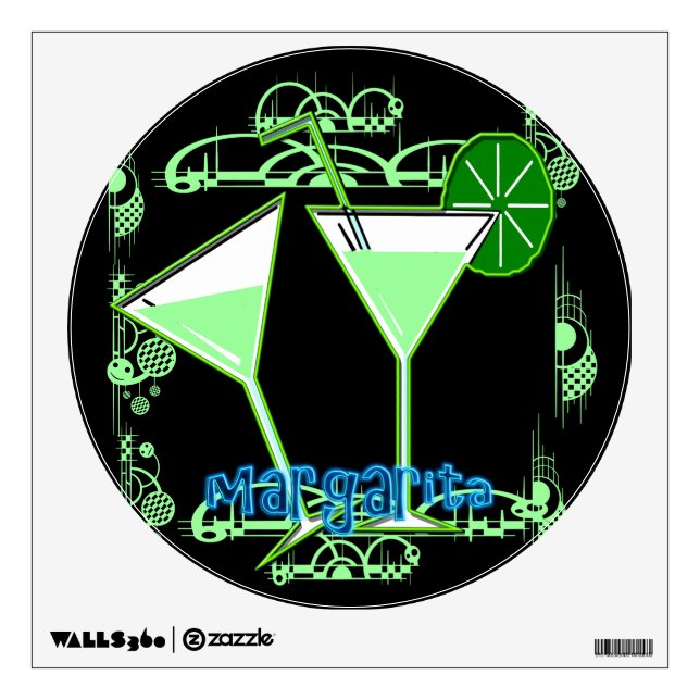 Margarita Round Wall Decal (Front)