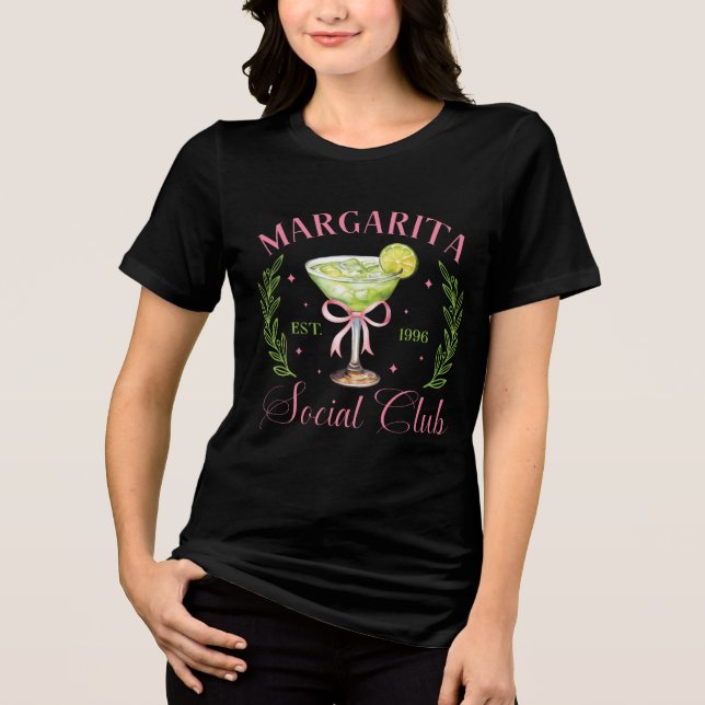 Margarita Social Club – Fun Party Cocktail  Tri-Blend Shirt (Front)