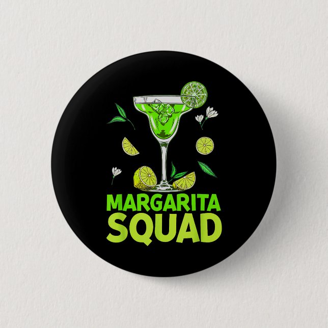 Margarita Squad Cinco De Mayo Costumes For Mexican Button (Front)