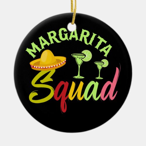 Margarita Squad Funny Cinco de Mayo Men Women Ceramic Ornament
