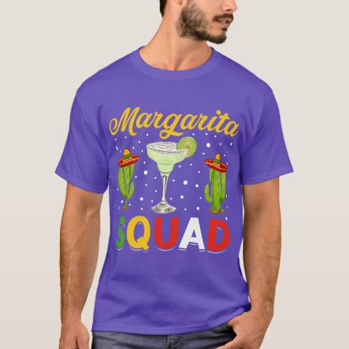 Margarita Squad Mexican Hat Happy Cinco De Mayo  f T_Shirt