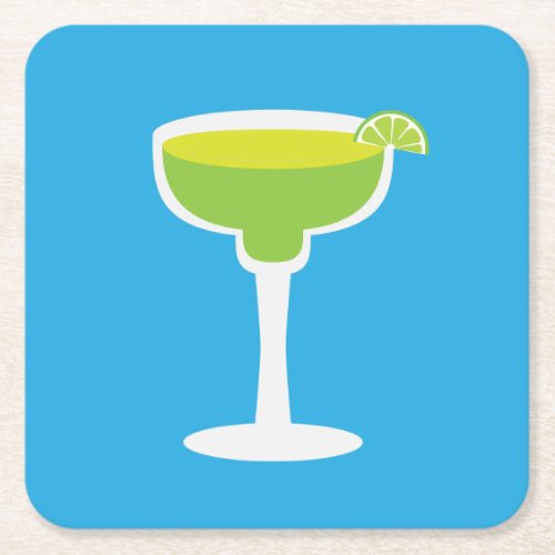 Margarita Square Paper Coaster