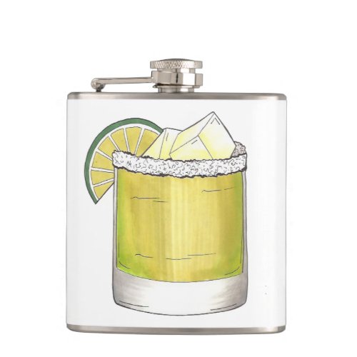 Margarita Summer Cocktail Mixed Drink Lime Gift Flask