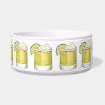 Margarita Summer Cocktail Mixed Drink Lime Green Bowl<br><div class="desc">Design features an original marker illustration of a classic margarita cocktail with a salty rim and wedge of green lime. A classic summertime drink! Coordinating pet products available.

Don't see what you're looking for? Need help with customization? Click "contact this designer" to have something created just for you!</div>