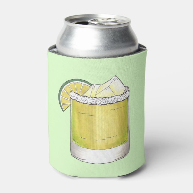 Margarita Summer Cocktail Mixed Drink Lime Green Can Cooler (Can Front)