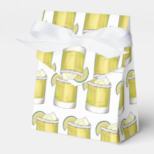 Margarita Summer Cocktail Mixed Drink Lime Green Favor Boxes