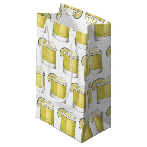 Margarita Summer Cocktail Mixed Drink Lime Green Small Gift Bag