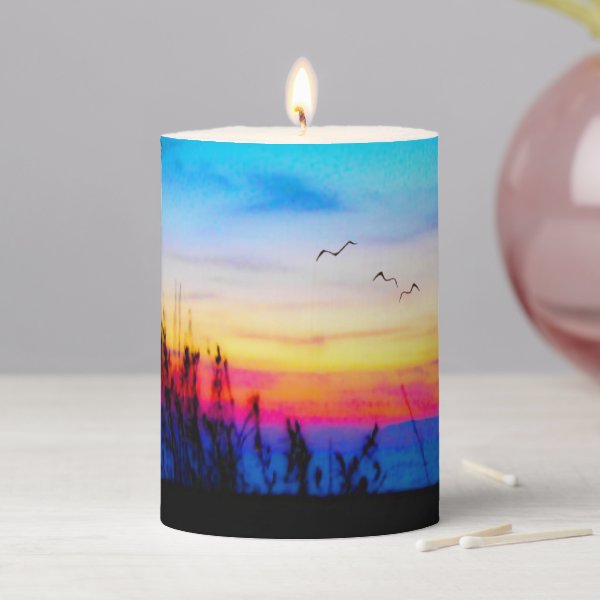 Margarita Sunset Pillar Candle