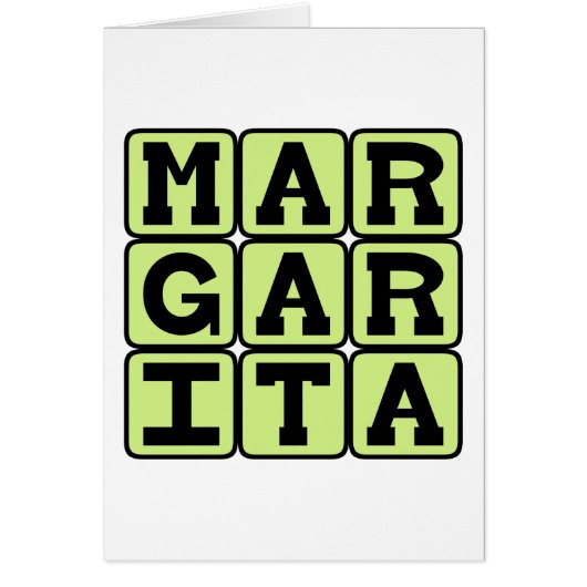 Margarita, Tequila Mixed Drink Cards (Front)