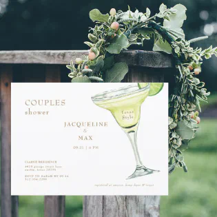 Margarita Texas Style Couples Wedding Shower Postcard