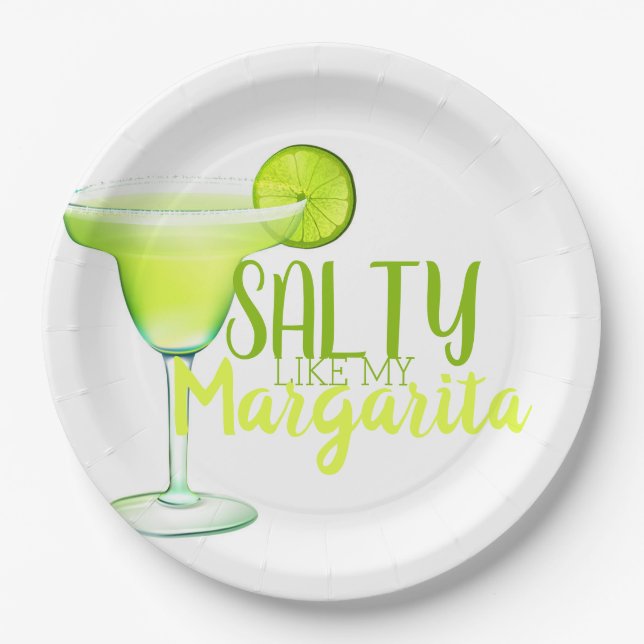 Margarita Theme Paper Plates (Front)