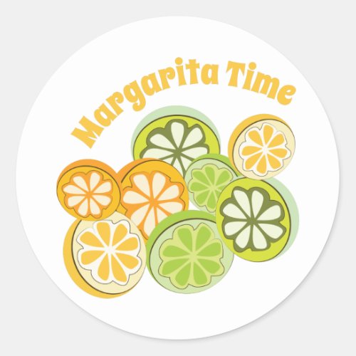 Margarita Time Classic Round Sticker