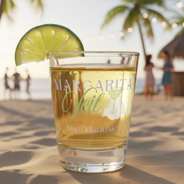 Margarita Veil – Fun Bachelorette Party Shot Glass (Spice up the party with this playful “Margarita Veil” shot glass!)