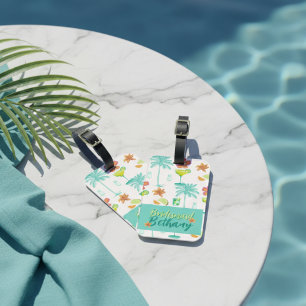 Margarita Veil Tropical Bachelorette Luggage Tag