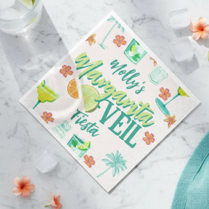 Margarita Veil Tropical Bachelorette Napkins