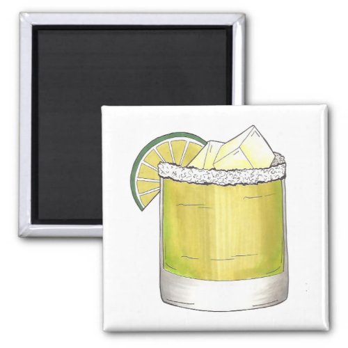 Margarita w Lime Cocktail Mixologist Drinks Bar Magnet