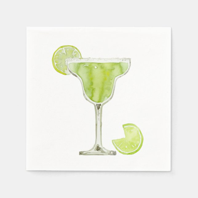 Margarita Watercolor Napkins (Front)