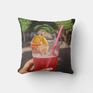 Margarita with View of the Tree Arch Loreto Throw Pillow
