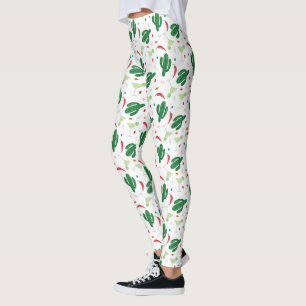 Margaritas and Chili Peppers Fiesta Theme Leggings
